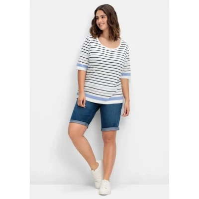 Abbildung von Sheego Bermudas Jeans Shorts, Damen, Größe: 58, Blue denim