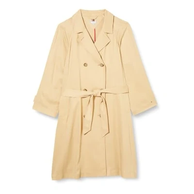 Abbildung von Tommy Hilfiger Curve Fluid Trench Trenchcoat, Damen, Größe: 50, Harvest wheat