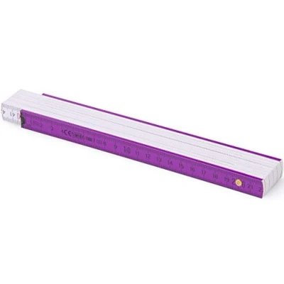 Abbildung von Metrie™ BL52 Holz Zollstock/Zollstöcke 2m langer Gliedermaßstab, MaßstabMeterstab mit Duplex Teilung Violettweiß
