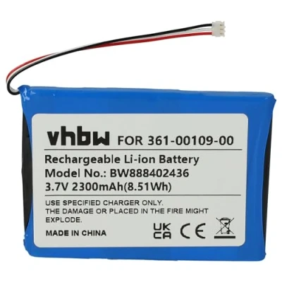 Abbildung von vhbw Akku Ersatz für Garmin 361 00109 00, 05 GPS Navigation Navi (2300mAh, 3,7V, Li Ion)