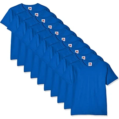Abbildung von Fruit of the Loom Jungen Regular Fit T Shirt Kids 10 Pack shirt, Blau (Royal Blue 51), 12 13 Y (Herstellergröße: Y)