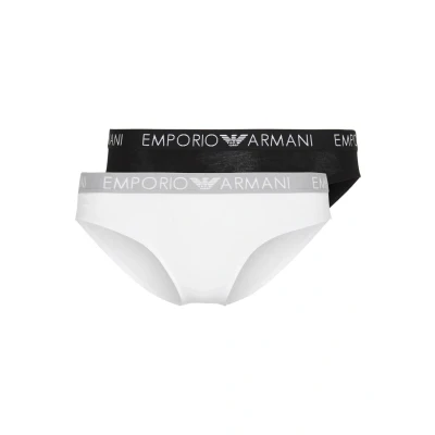 Abbildung von Emporio Armani Brief 2 PACK Slip, Damen, Größe: Small, Bianco