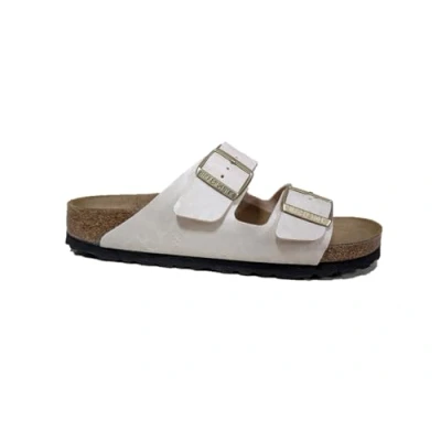 Abbildung von Birkenstock Arizona LEO Pantolette flach, Damen, Größe: 36, Ivory Schuhe