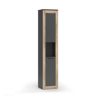 Abbildung von Vicco Hochschrank Niko, Anthrazit/Viking Oak, 40 x 194.3 cm