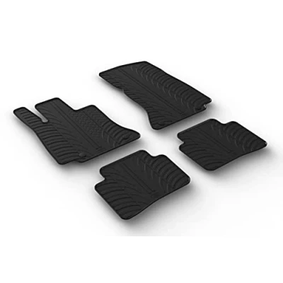 Abbildung von Gledring 0514 Fußmattensatz Gummi vorne und hinten 4 schwarz 750mm 550mm MERCEDES BENZ: C Klasse Limousine, T Modell