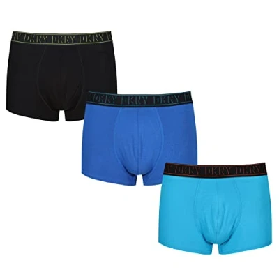 Abbildung von DKNY Herren Boxers de Ropa Interior para Hombres en Negro/Azules Boxershorts, Black/Atomic Blue/Blue, XL