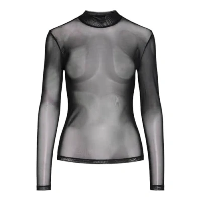 Abbildung von pieces Langarmshirt &quot;PCNINNI LS T NECK MESH TOP NOOS BC&quot;