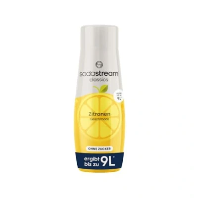 Abbildung von SodaStream Sirup Zitrone ohne Zucker, 1x Flasche ergibt 9 Liter Fertiggetränk, Sekundenschnell zubereitet und immer frisch, 440 ml