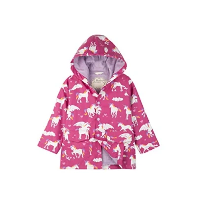 Abbildung von Hatley Girl&#039;s Printed Raincoat Regenmantel, Pink, 4 Jahre