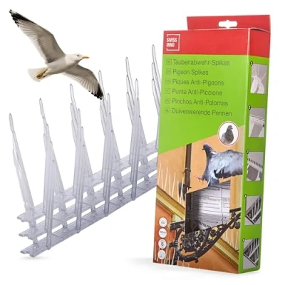 Abbildung von SWISSINNO Taubenabwehr spikes 100cm Vogelabwehr 3x à 33cm Langzeitschutz zur sofortigen Montage UV beständig 5 Jahre Garantie. Made in EU.