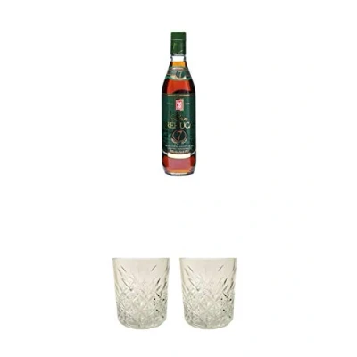 Abbildung von Arehucas Club 7 Jahre Kanarische Inseln 0,7 Liter (Spanien) + Rum Glas 1 Stück