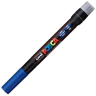 Abbildung von uni ball 181651 POSCA Marker mit Pinselspitze, dunkelblau