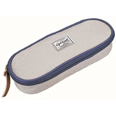 Abbildung von Lightpak 46143 Schreibgeräteetui WILD Child, Federmappe in beige blau, Stiftetui aus Polyester, Federmäppchen mit großem Hauptfach und 4 elastischen Bändern, Stifteetui ca. 9,5 x 23,5 5 cm