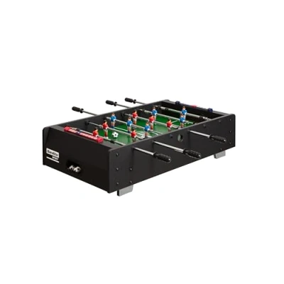 Abbildung von Bandito Mini Tischkicker Kicker mit Teleskopstangen Tischaufleger, schwarz 94 x 51 23 cm, Kickertisch