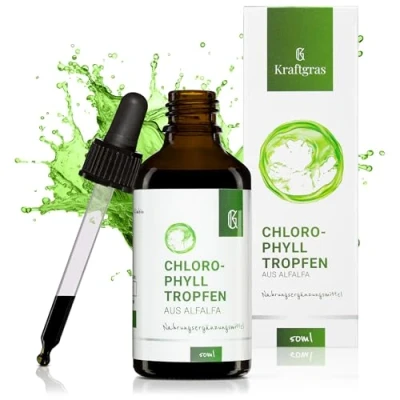 Abbildung von Kraftgras Chlorophyll Tropfen aus Alfalfa [50 ml] flüssiges Tropfen, 1 er 1,00 St., 50 ml