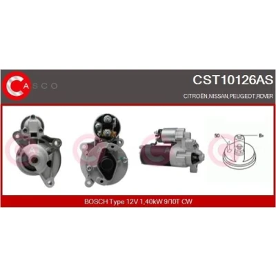 Abbildung von CASCO CST10126AS Anlasser 12V 1,40kW 9/10, 9 CPS0065 62mm NISSAN: MICRA 2, CITROËN: Xsara Schrägheck, AX Kombi