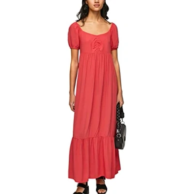 Abbildung von Pepe Jeans Bernardette Maxikleid, Damen, Größe: Medium, Studio red