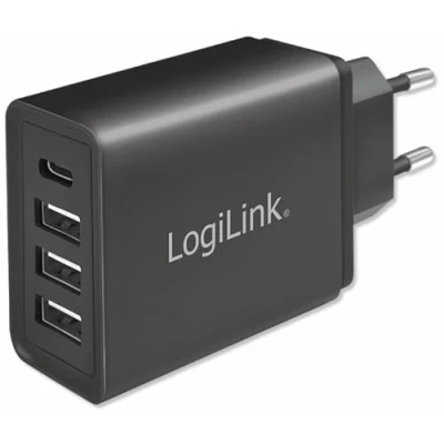 Abbildung von LogiLink USB Adapterstecker mit 4 Port anthrazit