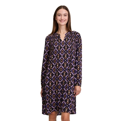 Abbildung von Betty Barclay Plissee Langarm Freizeitkleid, Damen, Größe: 36, Purple black