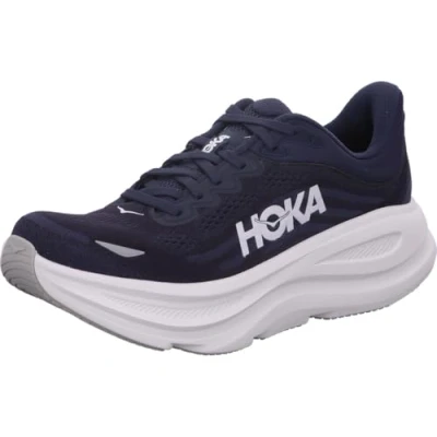 Abbildung von HOKA Bondi 9 Laufschuh Straße, Herren, Größe: 46 2/3, Varsity navy/white Schuhe