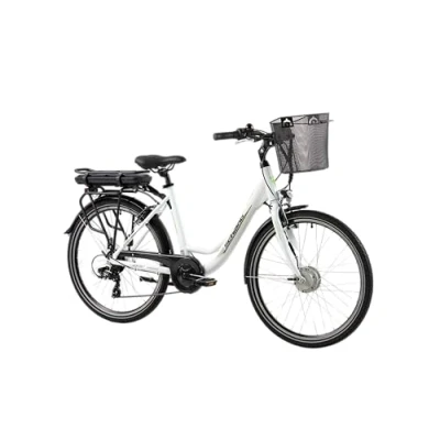Abbildung von F.lli Schiano E Moon, Bike für die Stadt 26 Zoll, 36V 13Ah Abnehmbarer Akku, Motor 250W 40Nm, City Ebike Herren/Damen, Weiss