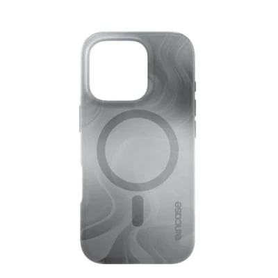 Abbildung von Apple iPhone 16 Pro Hülle MagSafe Recycelter Kunststoff Incase Hard Case/Backcover Handyhülle Grau Shockproof/Stoßfest