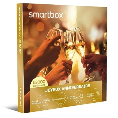 Abbildung von Smartbox Joyeux Anniversaire, goldfarben, ‎16 x 2 16 cm