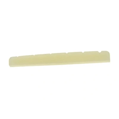 Abbildung von KAISH 42 mm ungebleichter reiner Knochen Mutter für Gitarre mit Schlitz, x 3,5