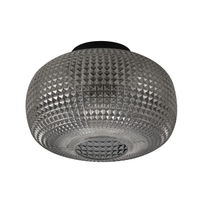 Abbildung von Lindby Deckenleuchte Hildur, Ø 25 cm, rauchgrau, Glas