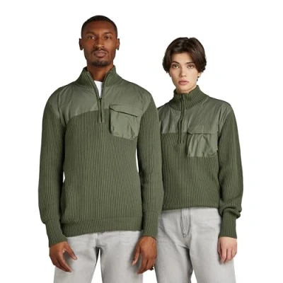 Abbildung von G Star HALF ZIP Strickpullover, Größe: XL, Lt hunter