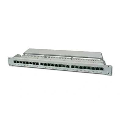 Abbildung von InLine® Patchfeld Cat.6, 24 Fach, 48,26cm (19&quot;), 1HE, lichtgrau, RAL7035