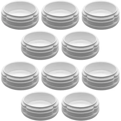 Abbildung von Enkotrade 21 Stück Lamellenstopfen Weiss Rund Ø 40mm, Rohrstopfen, Rohrabdeckung aus hochwertigem Polyethylen Kunststoff, Stopfen, Endstopfen, Kappen Rohrstopfen