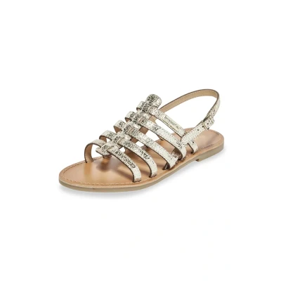 Abbildung von Les Tropeziennes par M Belarbi Hikano Riemensandalette, Damen, Größe: 38, Or craquele Schuhe