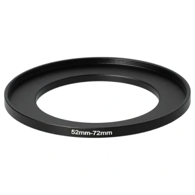 Abbildung von vhbw Step Up Ring Adapter von 52 mm auf 72 für Kamera Objektiv Filteradapter, Metall, Schwarz