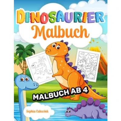 Abbildung von Dinosaurier Malbuch ab 4: Kinder Mädchen Geschenke Mitbringsel Kindergeburtstag
