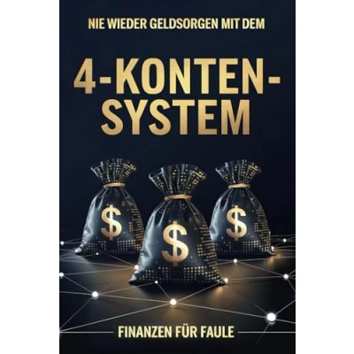 Abbildung von Finanzen für Faule Nie wieder Geldsorgen mit dem 4 Konten System: In 30 Minuten lesen 1 Stunde umsetzen. So kannst du im Alltag automatisch Geld Sparen. Auch wenig Verdienst.