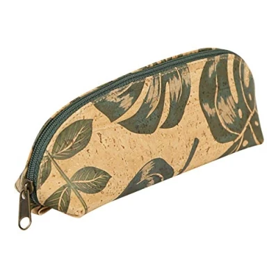 Abbildung von Clairefontaine 420014C Schlampermäppchen aus Kork, Vegan zertifiziert, 16 x 5 6cm, 1 Stück, Palmen