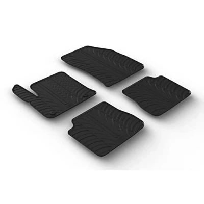 Abbildung von Gledring 0166 Fußmattensatz Gummi vorne und hinten 4 schwarz 750mm 550mm PEUGEOT: 2008 II, CITROËN: C4 III Schrägheck