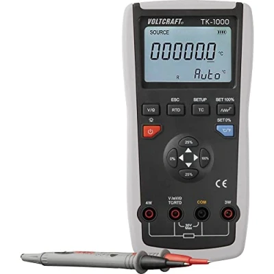 Abbildung von VOLTCRAFT TK 1000 Kalibrator Temperatur, Spannung 1x 9 V Block Batterie (enthalten)