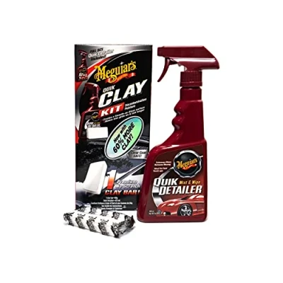 Abbildung von Meguiar&#039;s G1116EU Quik Clay Detailing System Set Reinigungsknete, 80g + 473ml