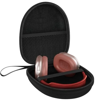 Abbildung von MyGadget Kopfhörer Tasche 21 x 18,5 cm Kompakter Case Schutz für Over Ear Headphones &amp; Zubehör Universal Transport Box Schutzhülle in Schwarz