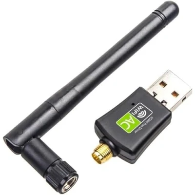 Abbildung von USB WiFi Adapter 600Mbps Wireless Card Network Dongle für PC Laptop Desktop mit High Gain 5dBi Antenne Dual Band 802.11a 2.4GHz 150Mbps 5GHz 433Mbps Unterstützt Win10 8 7 XP Vista Mac OS Linux