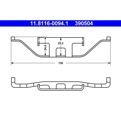 Abbildung von ATE 11.8116 0094.1 Feder, Bremssattel BMW: 8, 7, 3 Touring