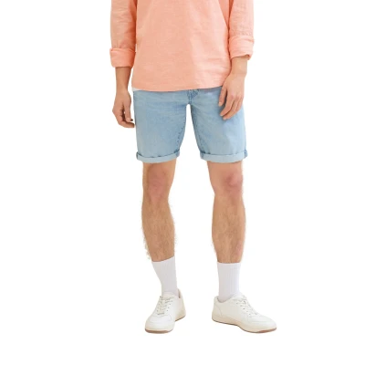 Abbildung von TOM Tailor denim Regular Jeans Shorts, Herren, Größe: Large, Used bleached blue