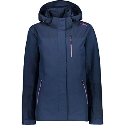 Abbildung von CMP Damenjacke mit abnehmbarer Kapuze, Blau, D40