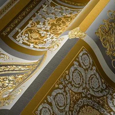 Abbildung von Versace Vliestapete &quot;Wallpaper 5 Design Patchwork&quot;, leicht glänzend, auffallende Fliesen Tapete