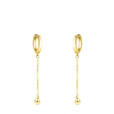 Abbildung von SOFIA MILANI Damen Ohrringe 925 Silber vergoldet/golden Kugel Ketten Ohrhänger E2835