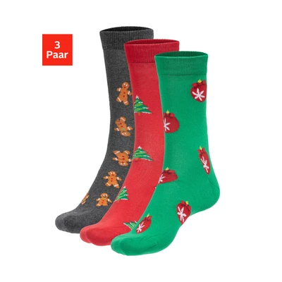 Abbildung von john devin Socken, Größe: 39 42, Rot grün anthrazit