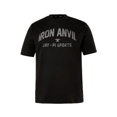 Abbildung von JP1880 IRON Anvil Fitness Tshirt print, Herren, Größe: 3XL, Black