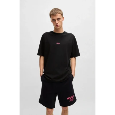 Abbildung von HUGO Blue T Shirt Nalono mit Logodruck, Oversized Look Backprint